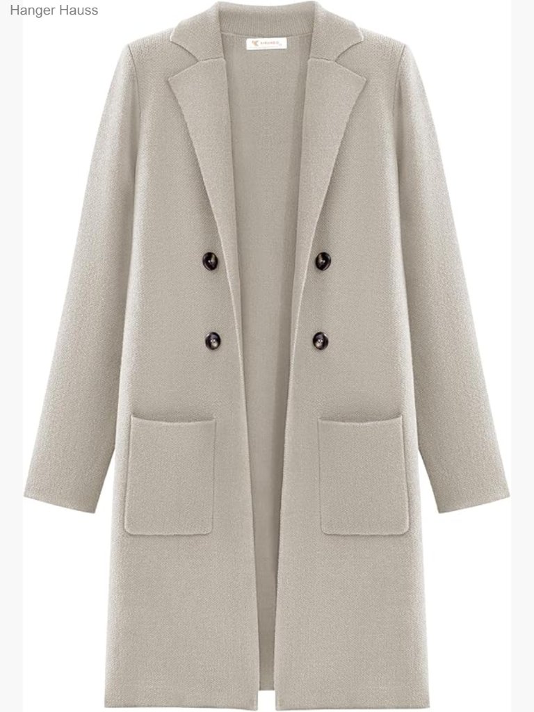 Open Front Knit Cardigan Sweater Long Coatigan Women's Business Casual Winter